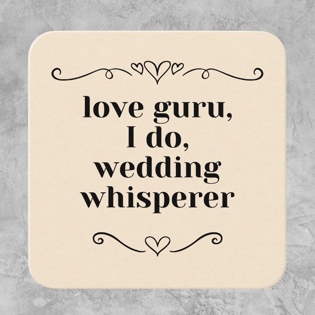 Customizable Wedding Event Planner Guru Square Business Card (Love guru wedding event planner business cards)
