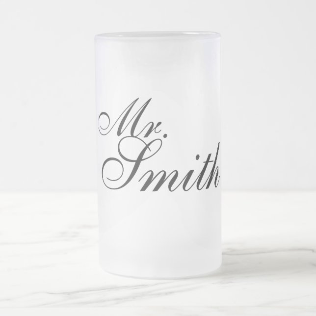 Customizable wedding gift frosted beer mug (Center)