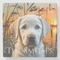 Customizable Wedding Gift, White Labrador Puppy