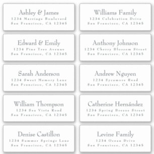 Customizable Wedding Guest Address Labels