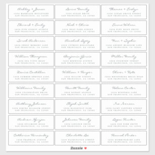 Customizable Wedding Guest Address Labels