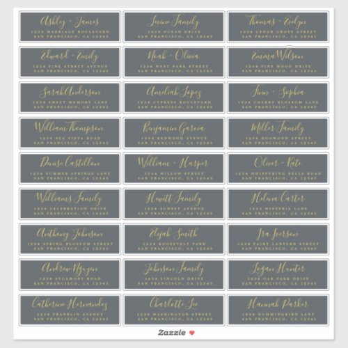 Customizable Wedding Guest Address Labels