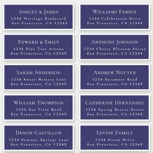 Customizable Wedding Guest Address Labels