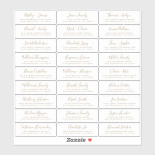 Customizable Wedding Guest Address Labels