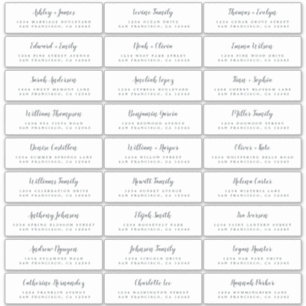 Customizable Wedding Guest Address Labels