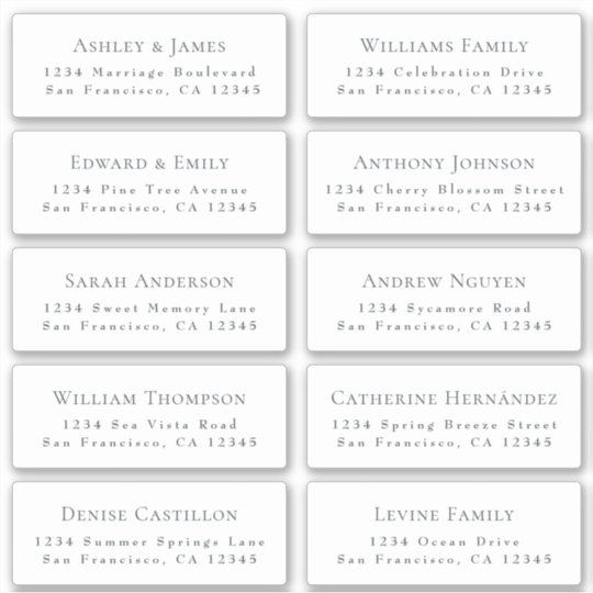 Customizable Wedding Guest Address Labels | Zazzle.com