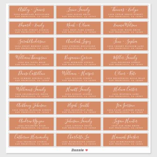 Customizable Wedding Guest Address Labels