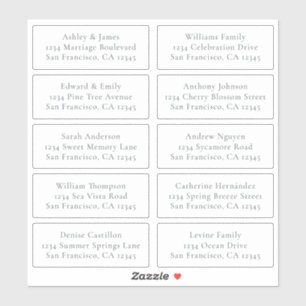 Customizable Wedding Guest Address Labels