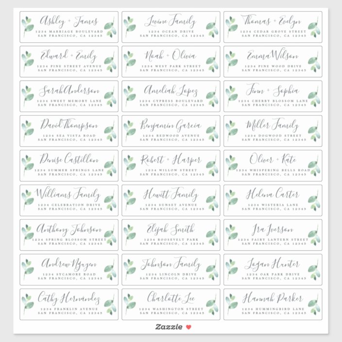 Customizable Wedding Guest Address Labels | Zazzle.com