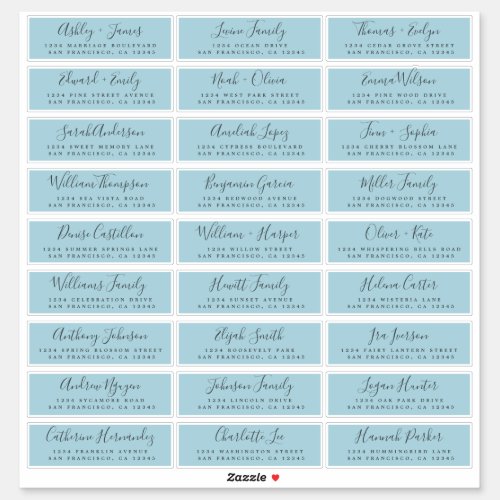 Customizable Wedding Guest Address Labels