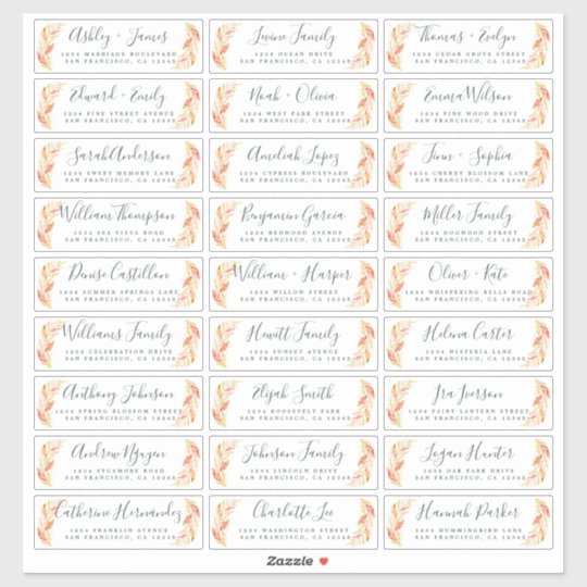 Customizable Wedding Guest Address Labels | Zazzle.com