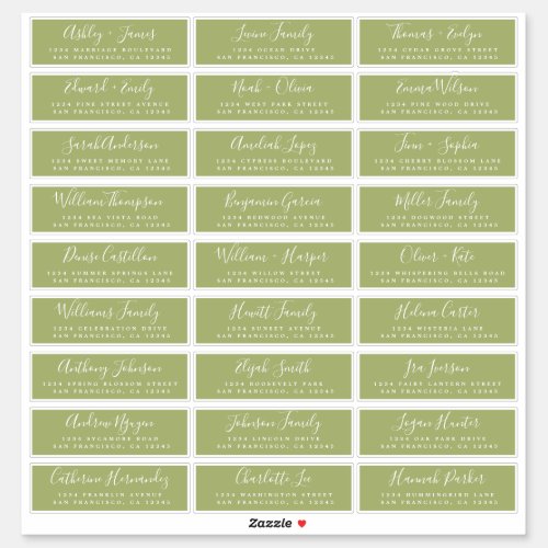 Customizable Wedding Guest Address Labels