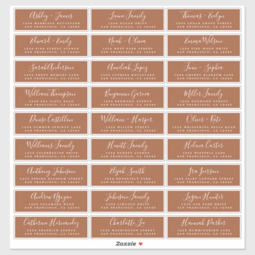 Customizable Wedding Guest Address Labels