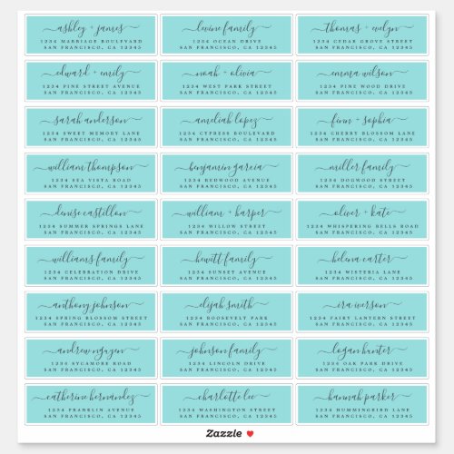 Customizable Wedding Guest Address Labels