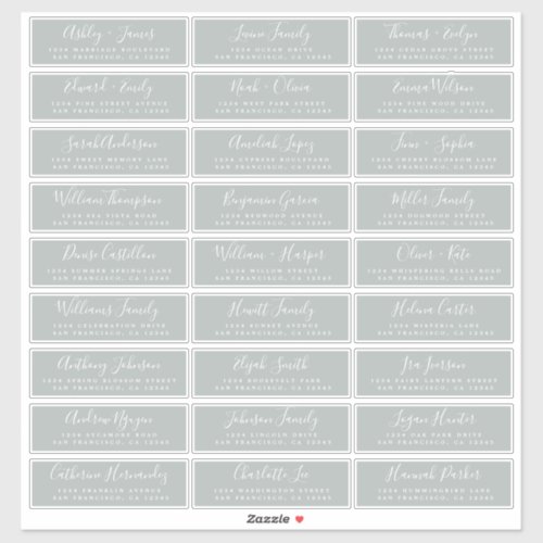 Customizable Wedding Guest Address Labels