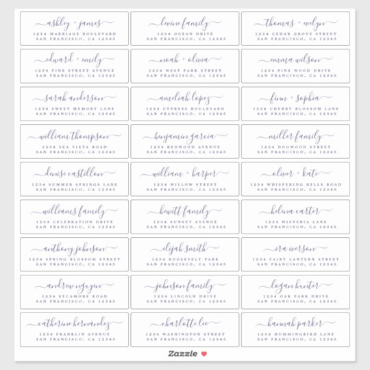 Customizable Wedding Guest Address Labels Zazzle com