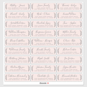 Customizable Wedding Guest Address Labels