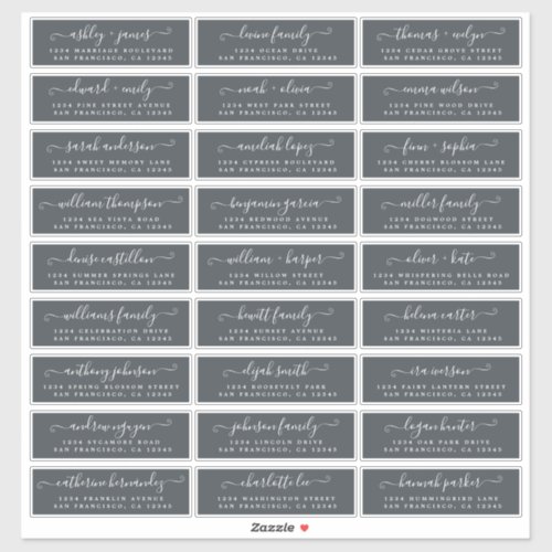 Customizable Wedding Guest Address Labels