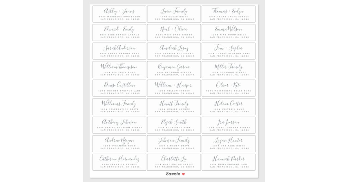 Customizable Wedding Guest Address Labels | Zazzle