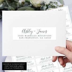 Customizable Wedding Guest Address Labels