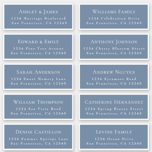 Customizable Wedding Guest Address Labels