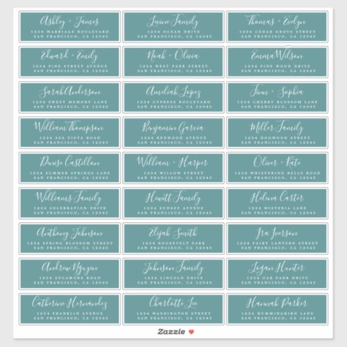 Customizable Wedding Guest Address Labels