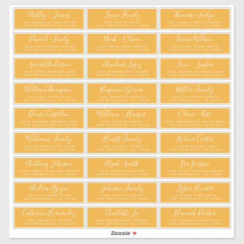 Customizable Wedding Guest Address Labels