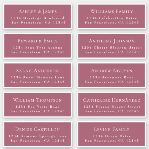 Customizable Wedding Guest Address Labels