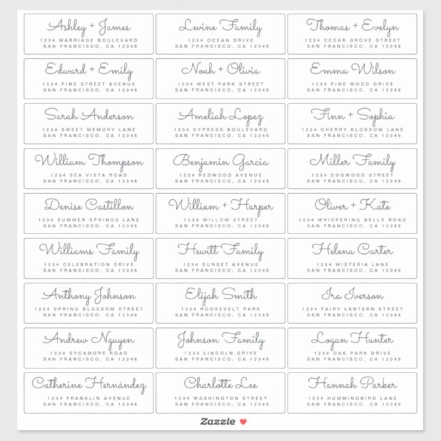 Customizable Wedding Guest Address Labels (Sheet)