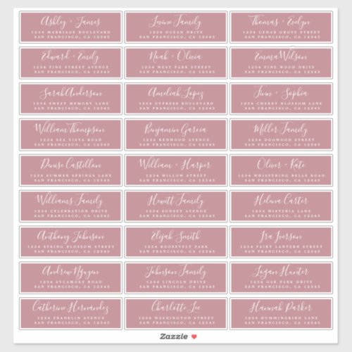 Customizable Wedding Guest Address Labels