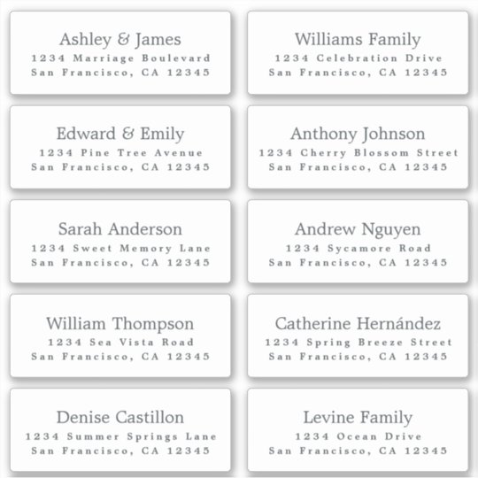 Customizable Wedding Guest Address Labels | Zazzle.com