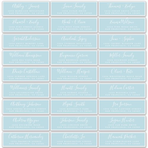 Customizable Wedding Guest Address Labels