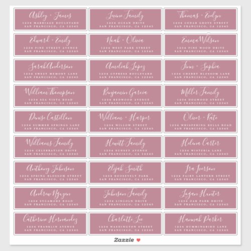 Customizable Wedding Guest Address Labels