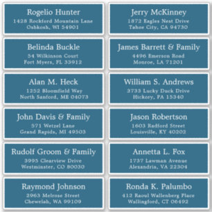 Customizable wedding guest address labels sticker