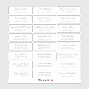 Customizable wedding guest address labels sticker