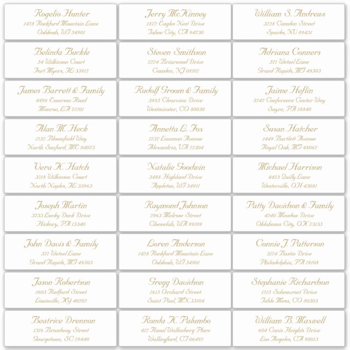 Customizable wedding guest address labels sticker | Zazzle