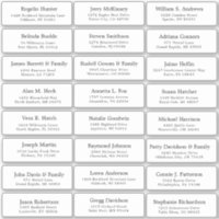 Customizable wedding guest address labels sticker