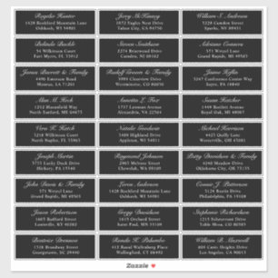 Customizable wedding guest address labels sticker