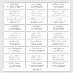 Customizable wedding guest address labels sticker | Zazzle