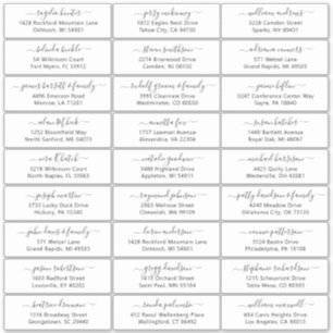 Customizable wedding guest address labels sticker