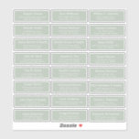 Customizable wedding guest address labels sticker<br><div class="desc">Easy to personalize,  sage green color  names and addresses / individual wedding shipping address label stickers for guests.</div>