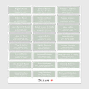 Customizable wedding guest address labels sticker