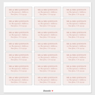 Customizable Wedding Guest Address Labels Sticker
