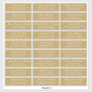 Customizable wedding guest address labels sticker