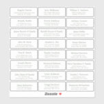 Customizable wedding guest address labels sticker<br><div class="desc">Easy to personalize,  names and addresses / individual wedding shipping address label stickers for guests.</div>