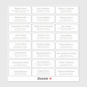 Customizable wedding guest address labels sticker