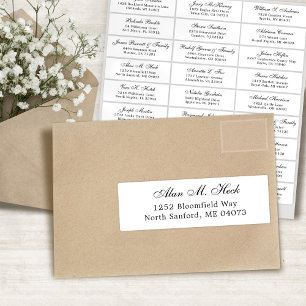 Customizable wedding guest address labels sticker