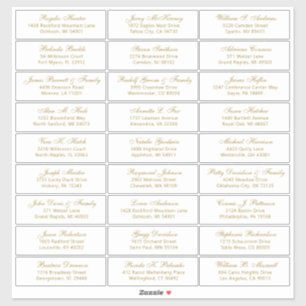 Customizable wedding guest address labels sticker