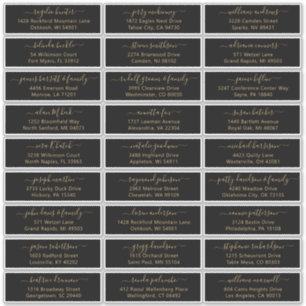 Customizable wedding guest address labels sticker