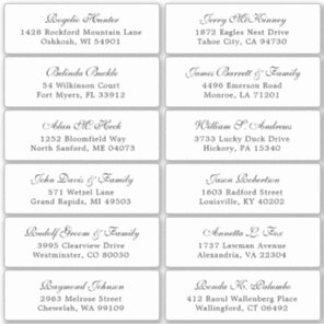 Customizable wedding guest address labels sticker